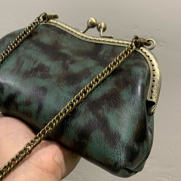 Handsewn Vintage Genuine Cowhide Clutch/Wristlet/Crossbody & 2 Chain Styles - Picture 13 of 13